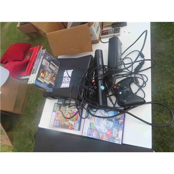 XBOX 360 Console with Controls, Power Source,