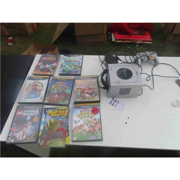 Nintendo Game Cube with Controls, Power Source