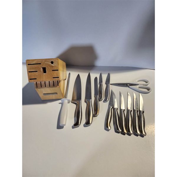 Kitchen Aid Stainless Steel Knife Set and Block 