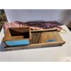 Image 1 : T & D MFC Co. Indianapolis USA Wooden Kraft Cutter Slicer 25'' x 9'' Box 8.5'' x 6'' x 4.5''