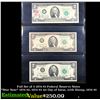 Image 1 : Full Set of 3 1976 $2 Federal Reserve Notes *Star Note* 1976 $2, 1976 $2 1st Day of Issue, with Stam