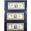 Image 2 : Full Set of 3 1976 $2 Federal Reserve Notes *Star Note* 1976 $2, 1976 $2 1st Day of Issue, with Stam