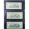 Image 3 : Full Set of 3 1976 $2 Federal Reserve Notes *Star Note* 1976 $2, 1976 $2 1st Day of Issue, with Stam