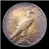 Image 3 : ***Auction Highlight*** 1928-p Peace Dollar Colorfully Toned $1 Graded ms64+ By SEGS (fc)