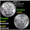 Image 1 : 1887-o Morgan Dollar $1 Grades Select+ Unc
