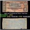 Image 1 : 1864 $10 Confederate Note, T-68 CSA Grades vf+