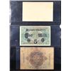 Image 3 : Page of 3 Germany Notes 1923 3 million mark, 1917 5 Mark, 1910 20 Mark