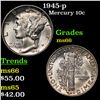 Image 1 : 1945-p Mercury Dime 10c Grades GEM+ Unc