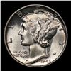 Image 2 : 1945-p Mercury Dime 10c Grades GEM+ Unc