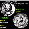 Image 1 : Proof 1954 Washington Quarter 25c Grades GEM++ Proof