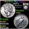 Image 1 : ***Auction Highlight*** 1927-s Peace Dollar $1 Graded Select Unc BY USCG (fc)