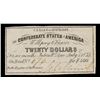 Image 2 : C.S.A. Aug 19th, 1861 $20 Intrest Note Grades Choice AU/BU Slider