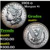 Image 1 : 1901-o Morgan Dollar $1 Grades GEM+ Unc