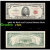 Image 1 : 1963 $5 Red seal United States Note Grades vf+