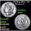 Image 1 : 1878-p Rev '79 Morgan Dollar $1 Grades Select Unc