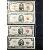 Image 2 : Page Of 4x US Notes 1953 $2, 1963 $2, 1953 $5, 1963 $5 VF/XF