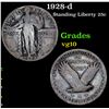 Image 1 : 1928-d Standing Liberty Quarter 25c Grades vg+