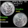 Image 1 : 1878-p Rev '79 Morgan Dollar $1 Grades Select Unc