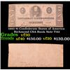 Image 1 : 1863 $1 Confederate States of America Richmond CSA Bank Note T-62 Grades vf++