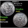 Image 1 : 1880-o Morgan Dollar $1 Grades Select Unc