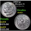 Image 1 : 1902-p Morgan Dollar $1 Grades Select+ Unc