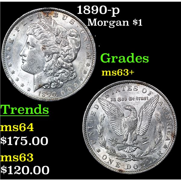 1890-p Morgan Dollar $1 Grades Select+ Unc