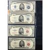 Image 2 : Page Of 4x US $5 Notes 1934D $5 Silver Certificate, 1953A $5 Silver Certificate, 1953 $5 United Stat