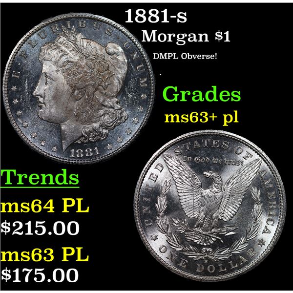 1881-s Morgan Dollar $1 Grades Select Unc+ PL