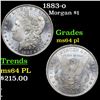 Image 1 : 1883-o Morgan Dollar $1 Grades Choice Unc PL