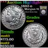 Image 1 : ***Auction Highlight*** 1892-o Morgan Dollar $1 Graded Select Unc BY USCG (fc)