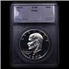 Image 2 : Proof 1972-s Silver Eisenhower Dollar $1 Graded pr69+ DCAM By SEGS