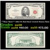 Image 1 : **Star Note** 1963 $5 Red Seal United States Note Grades Choice AU/BU Slider