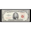 Image 2 : **Star Note** 1963 $5 Red Seal United States Note Grades Choice AU/BU Slider