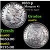 Image 1 : 1883-p Morgan Dollar $1 Grades GEM+ Unc