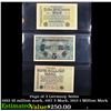 Image 1 : Page of 3 Germany Notes 1923 10 million mark, 1917 5 Mark, 1913 1 Million Mark