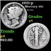 Image 1 : 1921-p Mercury Dime 10c Grades g, good