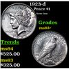 Image 1 : 1923-d Peace Dollar $1 Grades Select+ Unc