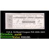 Image 1 : C.S.A. $4 Bond Coupon Feb 20th 1863 Grades Choice AU/BU Slider