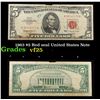 Image 1 : 1963 $5 Red seal United States Note Grades vf+