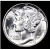 Image 2 : 1943-p Mercury Dime 10c Grades GEM++ Unc
