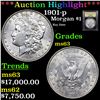 Image 1 : ***Auction Highlight*** 1901-p Morgan Dollar $1 Graded Select Unc BY USCG (fc)
