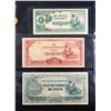 Image 2 : Page of 3 1940's Burma Japanese WWII Occupation (JIM) 1 Rupee, 10 Rupees, 100 Rupees AU/CU