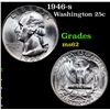 Image 1 : 1946-s Washington Quarter 25c Grades Select Unc