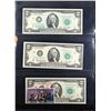 Image 2 : Full Set of 3 1976 $2 Federal Reserve Notes *Star Note* 1976 $2, 1976 $2 1st Day of Issue, with Stam