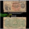Image 1 : 1863 US Fractional Currency 25c Fourth Issue Fr-1307 George Washinton Grades vg, very good