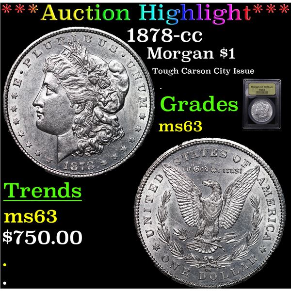 ***Auction Highlight*** 1878-cc Morgan Dollar $1 Graded Select Unc BY USCG (fc)