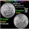 Image 1 : ***Auction Highlight*** 1878-cc Morgan Dollar $1 Graded Select Unc BY USCG (fc)
