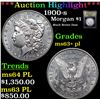 Image 1 : ***Auction Highlight*** 1900-s Morgan Dollar $1 Graded Select Unc+ PL BY USCG (fc)