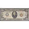 Image 2 : Series 1934A $10 Federal Reserve Note WWII Emergency Currency Hawaii Grades vf+