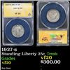 Image 1 : ANACS 1927-s Standing Liberty Quarter 25c Graded vf20 By ANACS